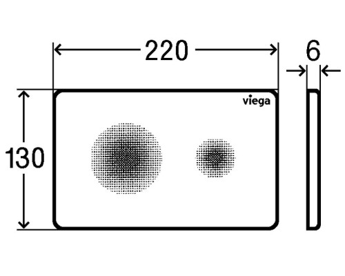 Клавиша смыва Viega Prevista Visign for Style 25 8615.1 774356 Альпийский белый