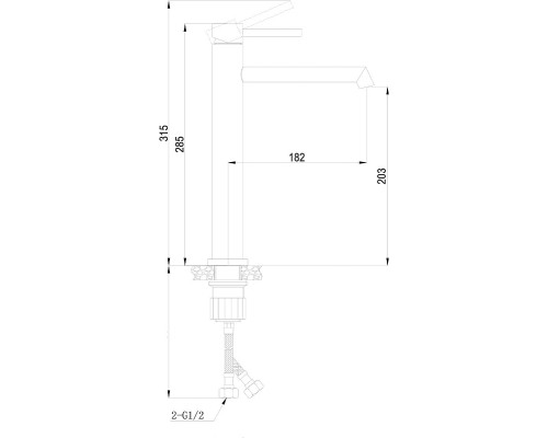 Смеситель для раковины Boch Mann Stella B BM9130 Черный матовый