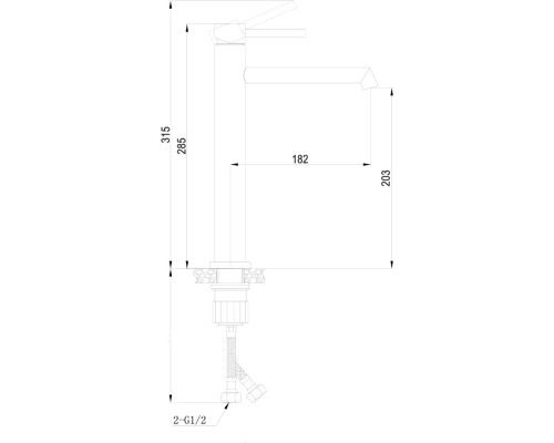 Смеситель для раковины Boch Mann Stella B BM9130 Черный матовый