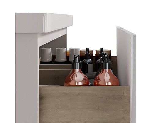 Тумба под раковину Dreja Perfecto 70 99.0807 подвесная Белый глянец