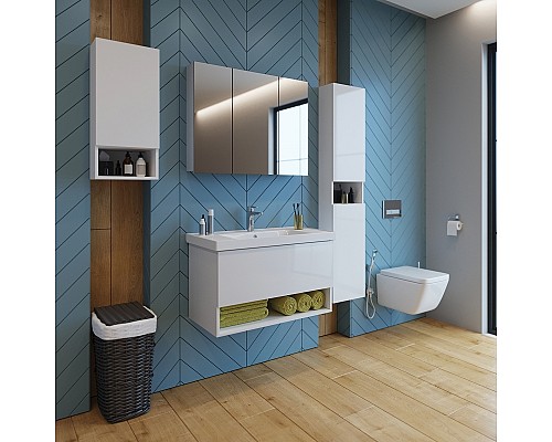 Тумба под раковину Dreja Perfecto 70 99.0807 подвесная Белый глянец