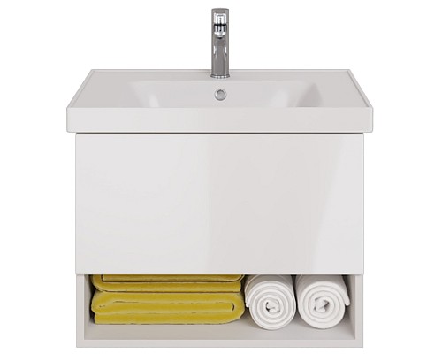 Тумба под раковину Dreja Perfecto 70 99.0807 подвесная Белый глянец