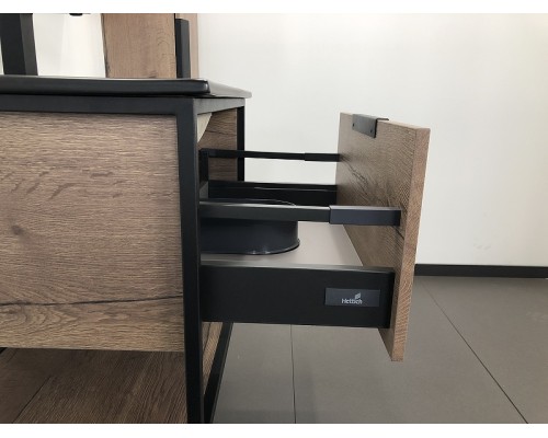Тумба с раковиной Comforty Бонн 75 подвесная Дуб темный