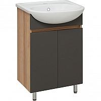 Тумба под раковину Runo Лада 50 00-00001164 Дуб серый Графит