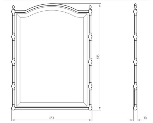 Зеркало Migliore Mirella 65 17320 Золото