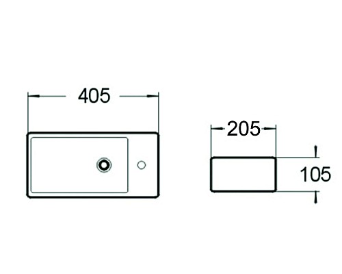 Раковина керамическая накладная и подвесная SantiLine SL-2009R