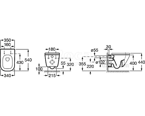 Чаша Roca The Gap 346477000 подвесная