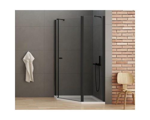 Душевое ограждение NEW TRENDY NEW SOLEO BLACK 100x80x195 (черный)
