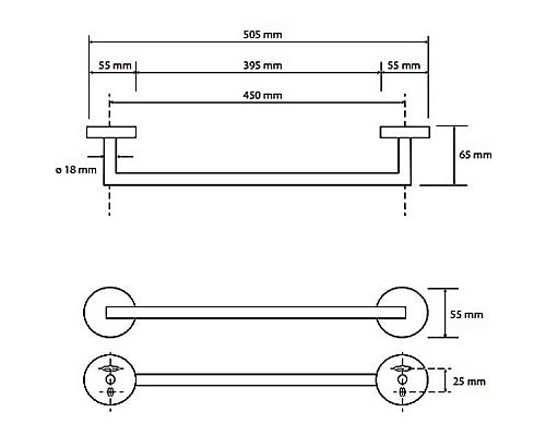 Полотенцедержатель Bemeta Amber 155204022 Медное золото матовое