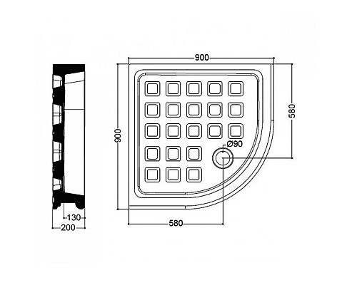 Поддон Kerasan Retro 133901 90