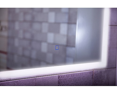 Зеркало Бриклаер Вега 55 4627125414206 с подсветкой с бесконтактным выключателем и часами