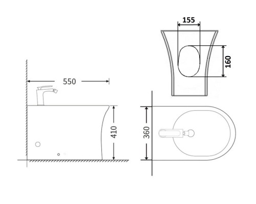 Биде Agger AT01300 Белое