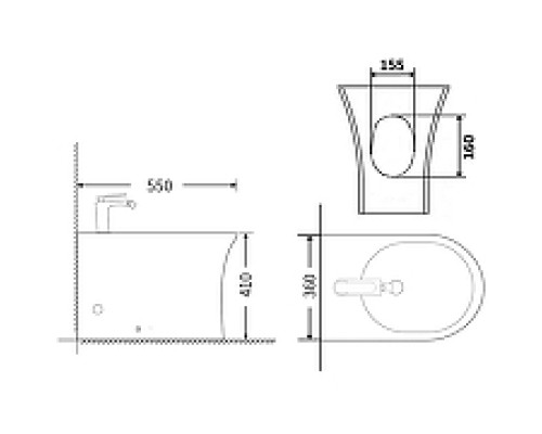 Биде Agger AT01300 Белое