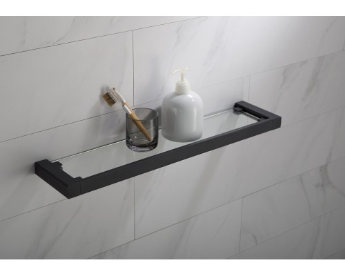 Полка в ванную стеклянная Timo Selene 14072/03 черный