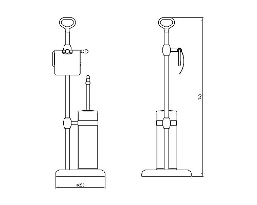 Напольная стойка Migliore Mirella 17344 Золото