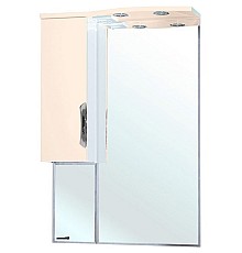 Зеркало со шкафом Bellezza Лагуна 65 4612110002070 с подсветкой L Бежевое Белое