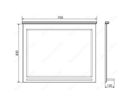 Зеркало Comforty Тбилиси 90 00003132632 Белый глянец