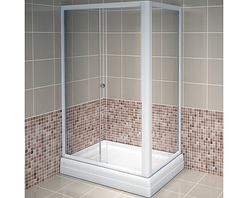 Душевой уголок Radomir Верчелли 121x84 1-09-1-0-0-0120 профиль Белый стекло прозрачное