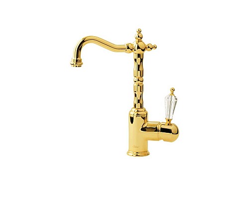 Смеситель для умывальника высокий Boheme Imperiale Presente 322 золото