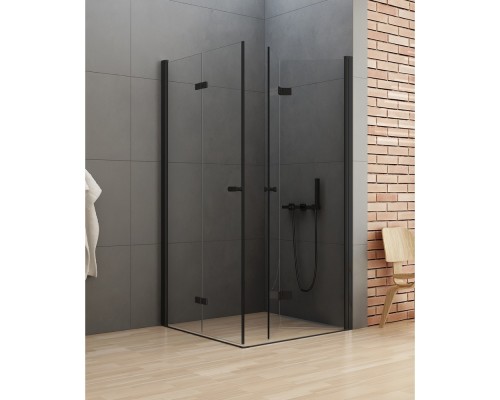 Душевое ограждение NEW TRENDY NEW SOLEO BLACK складные 2D 90x70x195 (черный)