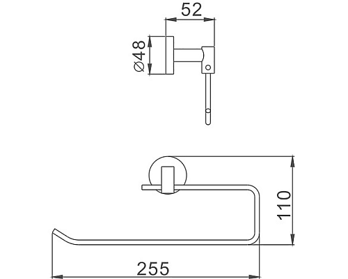 Держатель бумажных полотенец Haiba HB1703-2 Хром