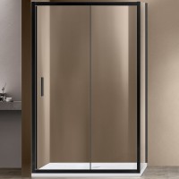 Душевой уголок Vincea Garda 140х90 VSR-1G9014CLB профиль Черный стекло прозрачное