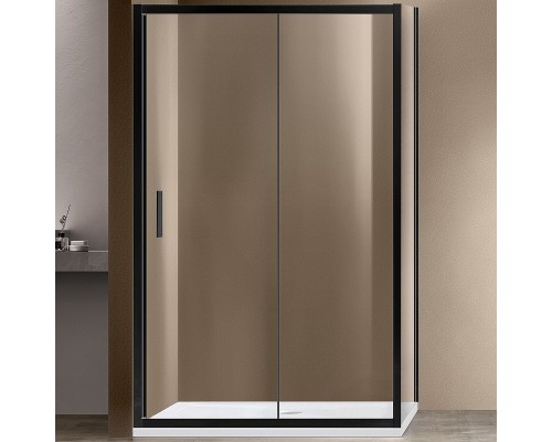 Душевой уголок Vincea Garda 140х90 VSR-1G9014CLB профиль Черный стекло прозрачное