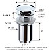 Донный клапан Remer 904CC114 click-clack Хром