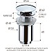Донный клапан Remer 904CC114 click-clack Хром