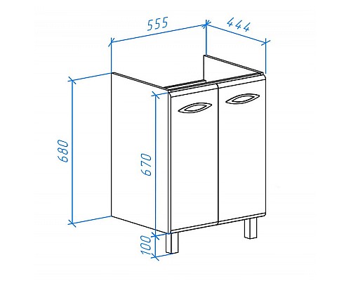 Тумба под раковину Bellezza Джела 60 4639809240018 Белая