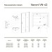 Душевая дверь Veconi Vianno VN-42 70 профиль Хром стекло прозрачное