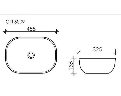 Чаша накладная Ceramica Nova Element 455x325 CN6009