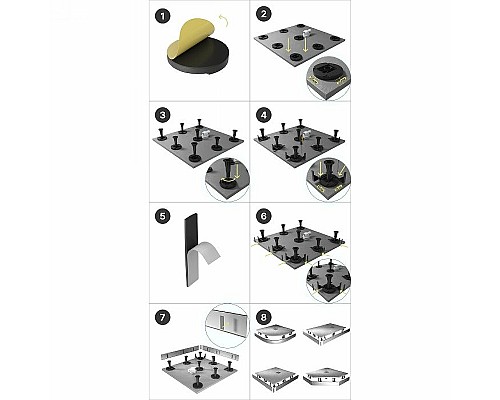Душевой поддон из искусственного камня Grossman Strong 90x100 GR-S190100Q Белый