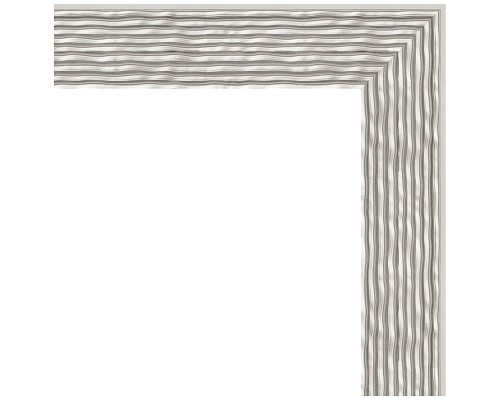 Зеркало Evoform Definite 61х61 BY 3134 в багетной раме - Волна алюминий 46 мм