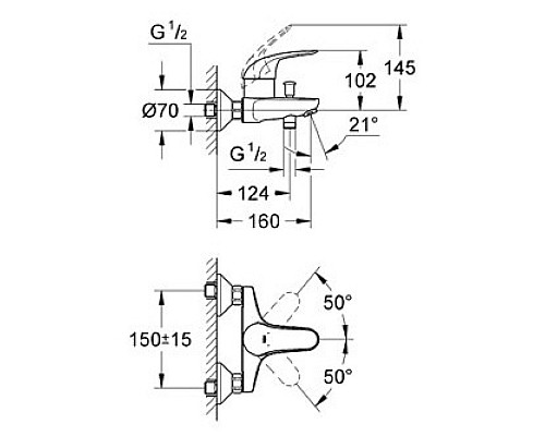 Смеситель Grohe для ванны 32743000