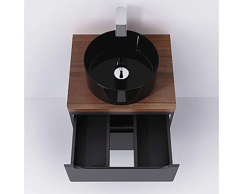 Тумба под раковину Jorno Wood 60 wood.01.60/P/GR подвесная Серая