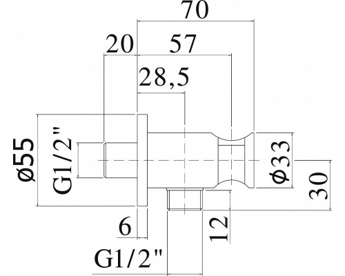 Шланговое подключение Paffoni ZSUP031NO с держателем для душа
