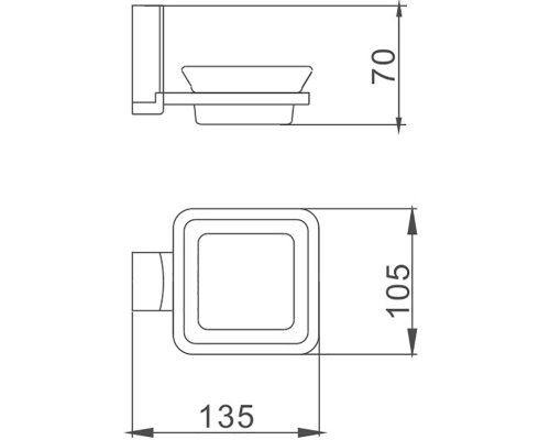 Мыльница Haiba HB8802 Хром