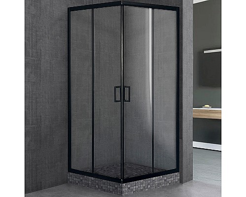 Душевой уголок Royal Bath HPD 110х90 RB9110HPD-T-BL профиль Черный стекло прозрачное