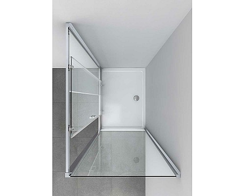 Душевой уголок Vincea Alpha 130x90 VSR-3AL9013MT профиль Хром стекло текстурное