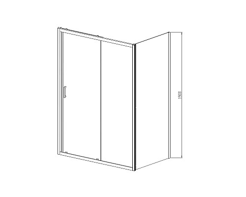 Душевой уголок Vincea Alpha 130x90 VSR-3AL9013MT профиль Хром стекло текстурное