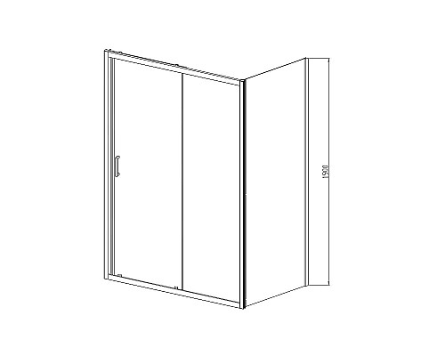 Душевой уголок Vincea Alpha 130x90 VSR-3AL9013MT профиль Хром стекло текстурное