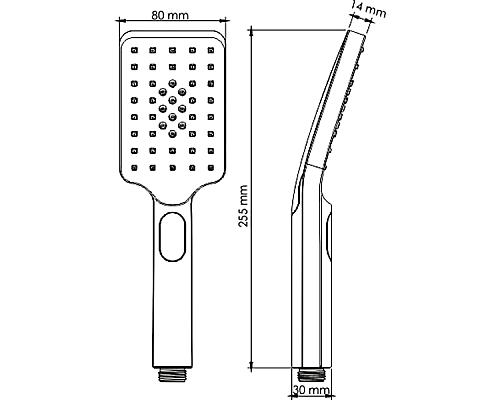 Ручной душ WasserKRAFT Aisch A201 Золото матовое
