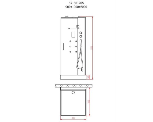 Душевая кабина Orans OLS-SR86120E