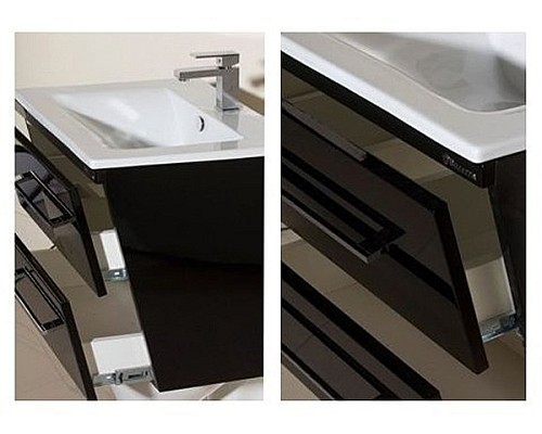 Тумба под раковину Bellezza Берта 90 4635215510042 подвесная Черная