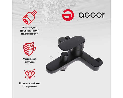 Душевая система Agger A0293544 Черная