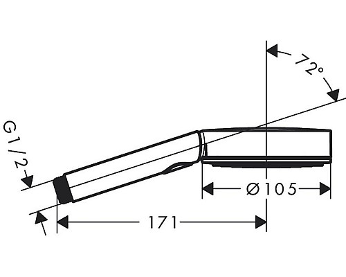 Ручной душ Hansgrohe Pulsify Select 24100670 Черный матовый