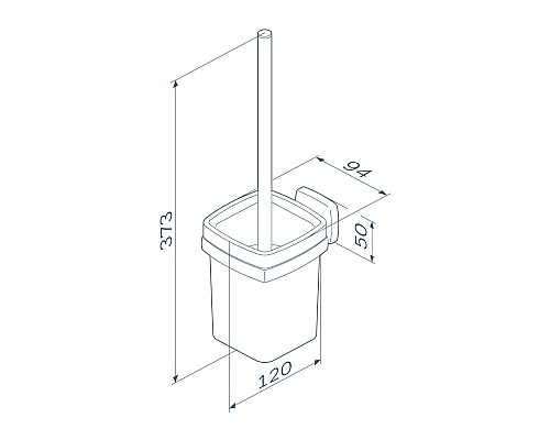 Ершик для унитаза AM.PM Gem A9033422 Черный Белый