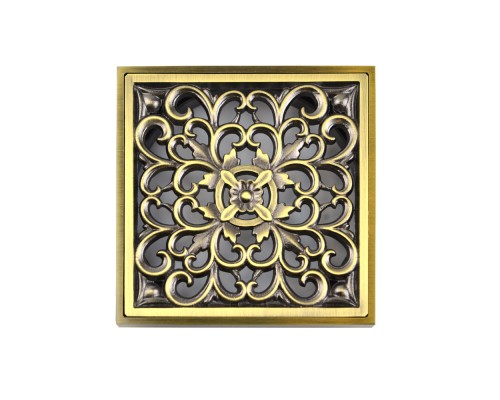 Решетка Bronze de luxe «Узоры» для трапа viega