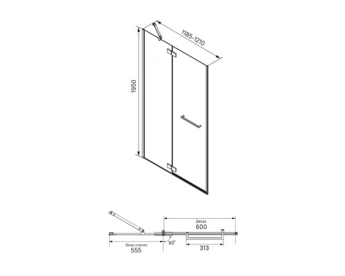 Душевая дверь IDDIS Slide